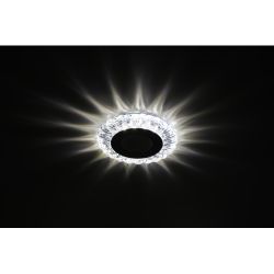 Светильник встраиваемый cо светодиодной подсветкой ЭРА DK LED 16 SL/WH 6Вт круглый прозрачный/белый | Встраиваемые LED светильники