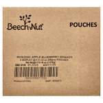 Beech-Nut, железо и цинк, для детей от 12 месяцев, яблоко, голубика и шпинат, 6 паучей по 99 г (3,5 унции)