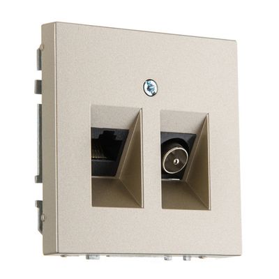 Розетка ТВ и интернет LAVERO SUPERIOR 1032101082 шампань
