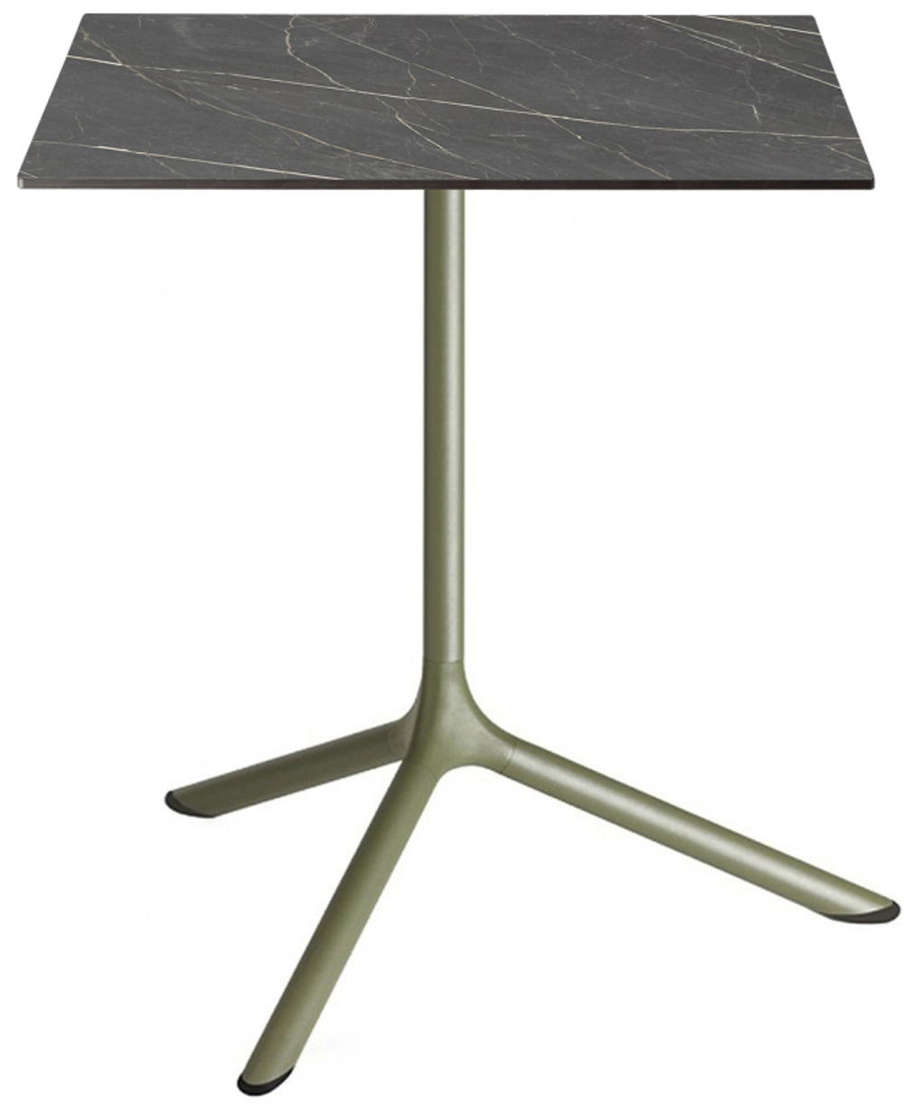 Стол ламинированный обеденный складной Scab Design Tripe Maxi Folding, оливковый, черный мрамор Сахара