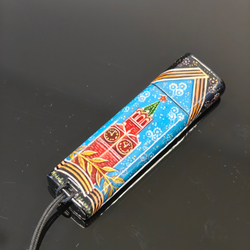 Флешка USB в футляре с ручной росписью Палех "Кремль. Звезда"