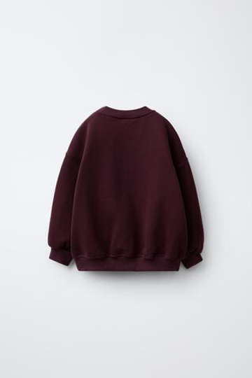 ZARA ТОЛСТОВКА С НАШИВКАМИ BLUEY © LUDO STUDIO, ТЕМНО-БАКЛАЖАНОВЫЙ