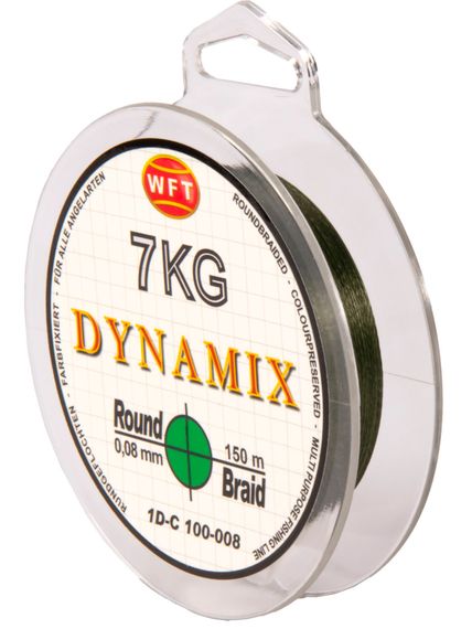 Леска плетёная WFT KG ROUND DYNAMIX Green 150 м, 0,08 мм