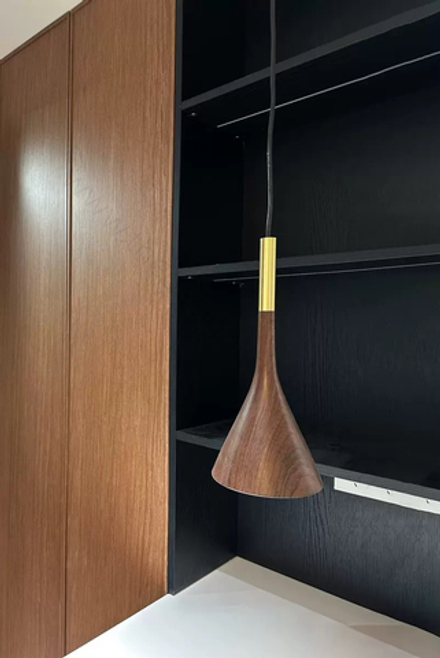 Pendant design lamp Aplomb by Foscarini (wood )