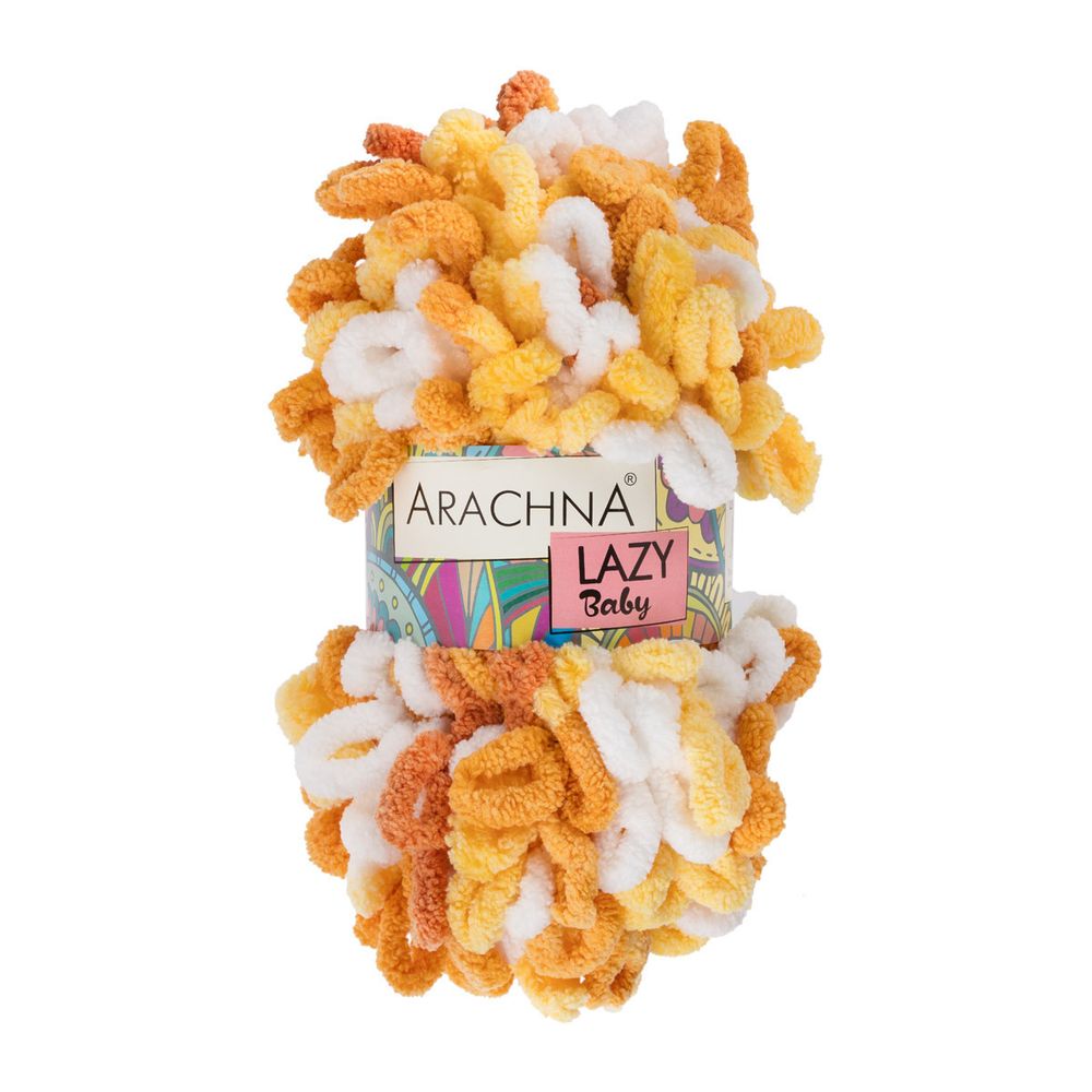 Пряжа Arachna Baby Lazy / уп.5 мот. по 100г, 8.5м, 07 белый-св.желтый-бл.коричневый-св.коричневый Пряжа Arachna Baby Lazy / уп.5 мот. по 100г, 8.5м, 07 белый-св.желтый-бл.коричневый-св.коричневый
