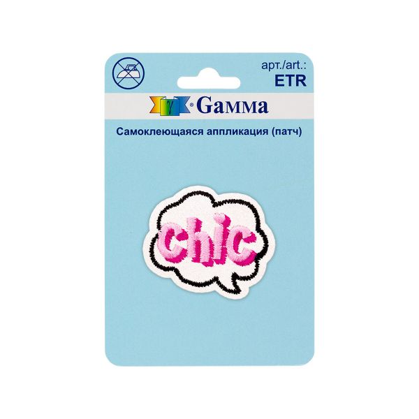 Патч (аппликация самоклеящаяся) №02, 1 шт, 01-209 Chic 4.5х3.7 см, Gamma ETR