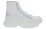 Alexander McQueen Tread Slick Boot Graffiti White Silver Women"s