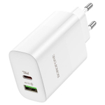 Сетевое зар. устр. Borofone BN10 1USB/1C 22.5W/65W белое