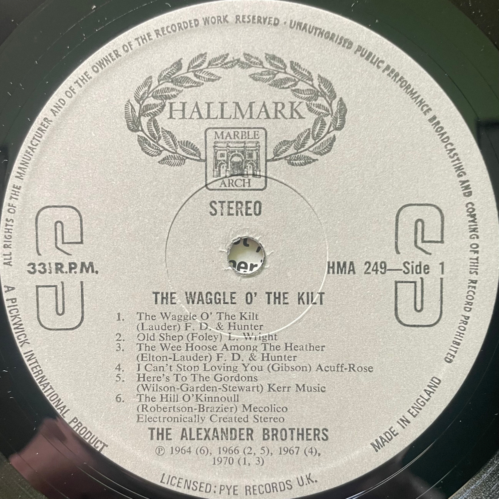 The Alexander Brothers ‎– The Waggle O' The Kilt (Англия)