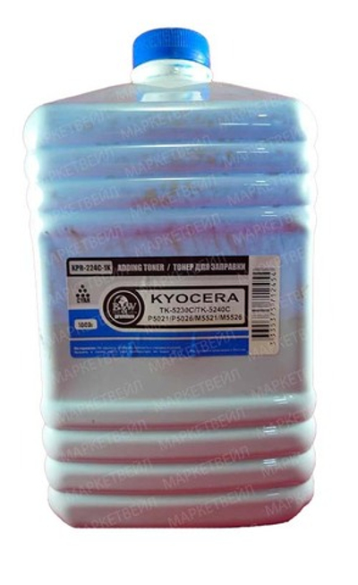 Тонер B&W тип KPR-224c для Kyocera TK-5220/TK-5140/TK-5150/TK-5280/TK-8115/TK-590 Голубой (1кг), Premium