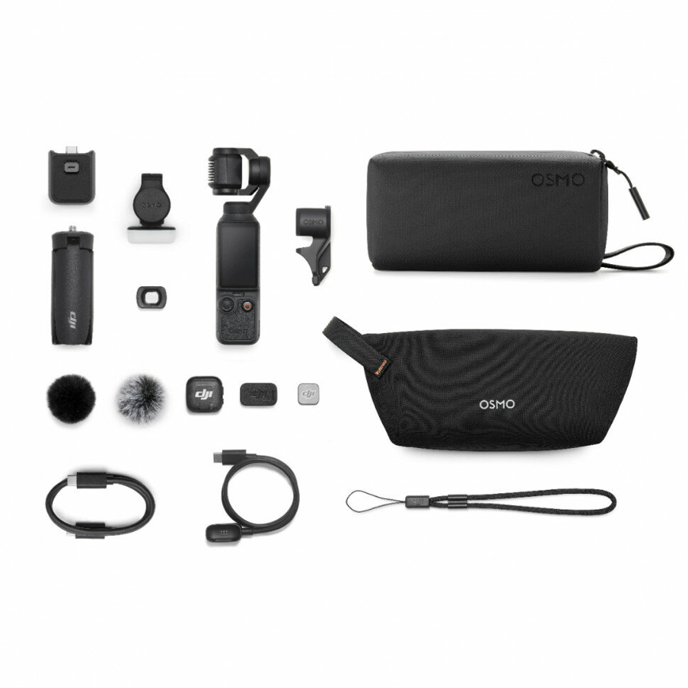 Экшн-камера DJI Osmo Pocket 4 Creator Combo, 1″ CMOS, 4K, 107 ГБ, черный