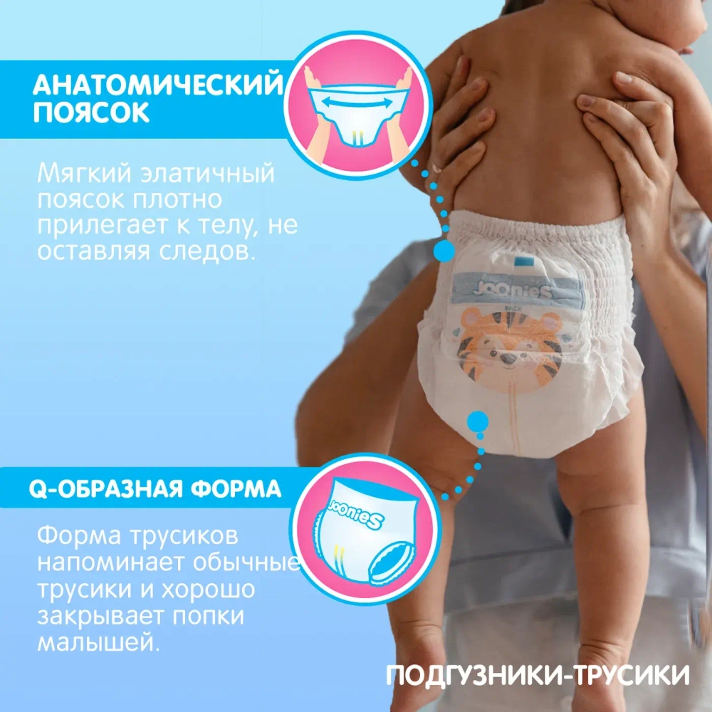 Подгузники-трусики Joonies Premium Soft XL 12-17кг 38шт