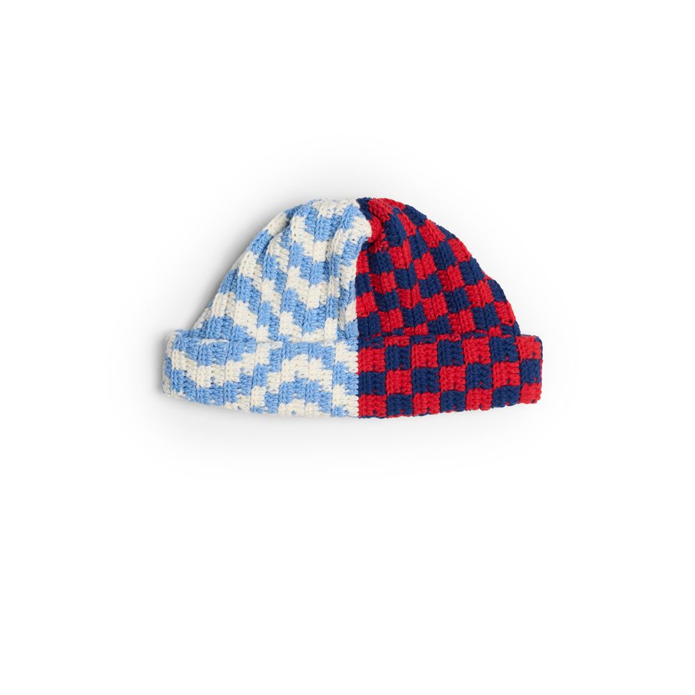 Шапка Jacob Cro Beanie Twins "Red/Blue/White"