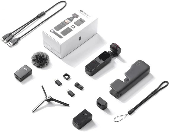 Экшн-камера DJI Osmo Pocket 2 Creator Combo, 3840x2160, 875 мА·ч, черный