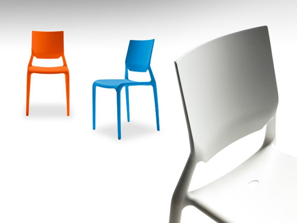 Стул пластиковый Scab Design Sirio, оранжевый