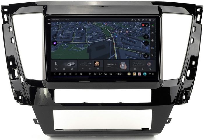 Магнитола для Mitsubishi Pajero Sport 3 2020-2024, Montero Sport (прямоугольный климат, рамка 9) - Kuberg DUDU7 EW-9638-2 QLed+2K, Android 13, Быстрейшая, UIS7870 (DUDU7), CarPlay, SIM-слот