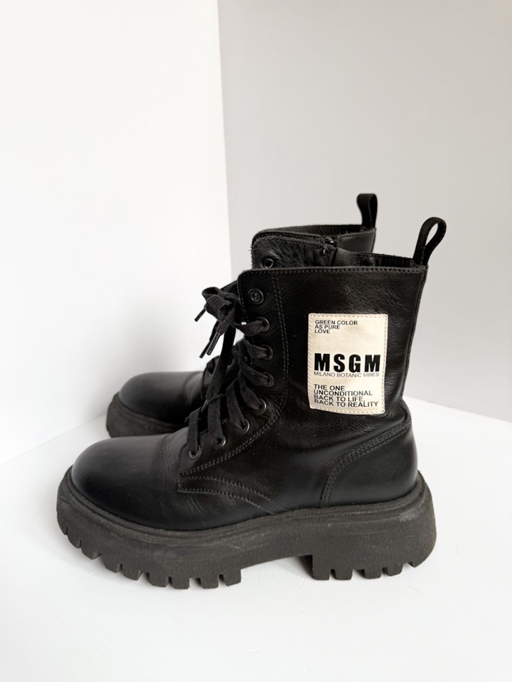 Кожаные ботинки MSGM, 35