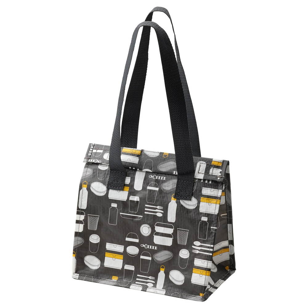 IKEA FLADDRIG  (ИКЕА ФЛАДДРИГ)  -  Сумка для ланча, серый дизайн, 25x16x27 см