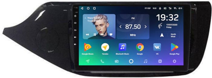 Магнитола для KIA Ceed 2 (JD) 2012-2018 (рамка глянцевая) - Teyes CC2 PLUS монитор 9" QLED, Android 10, Быстрая, SIM-слот