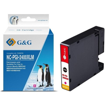Картридж G&G, аналог Canon PGI-2400XLM пурпурный 20,4ml