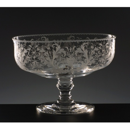 Фруктовница Moser Baroque с гравировкой, 32 см