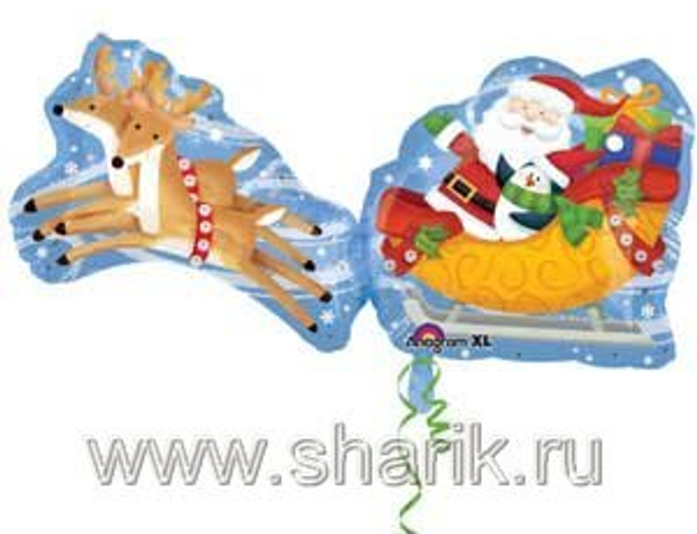 А ФИГУРА/P35 Санта на санях