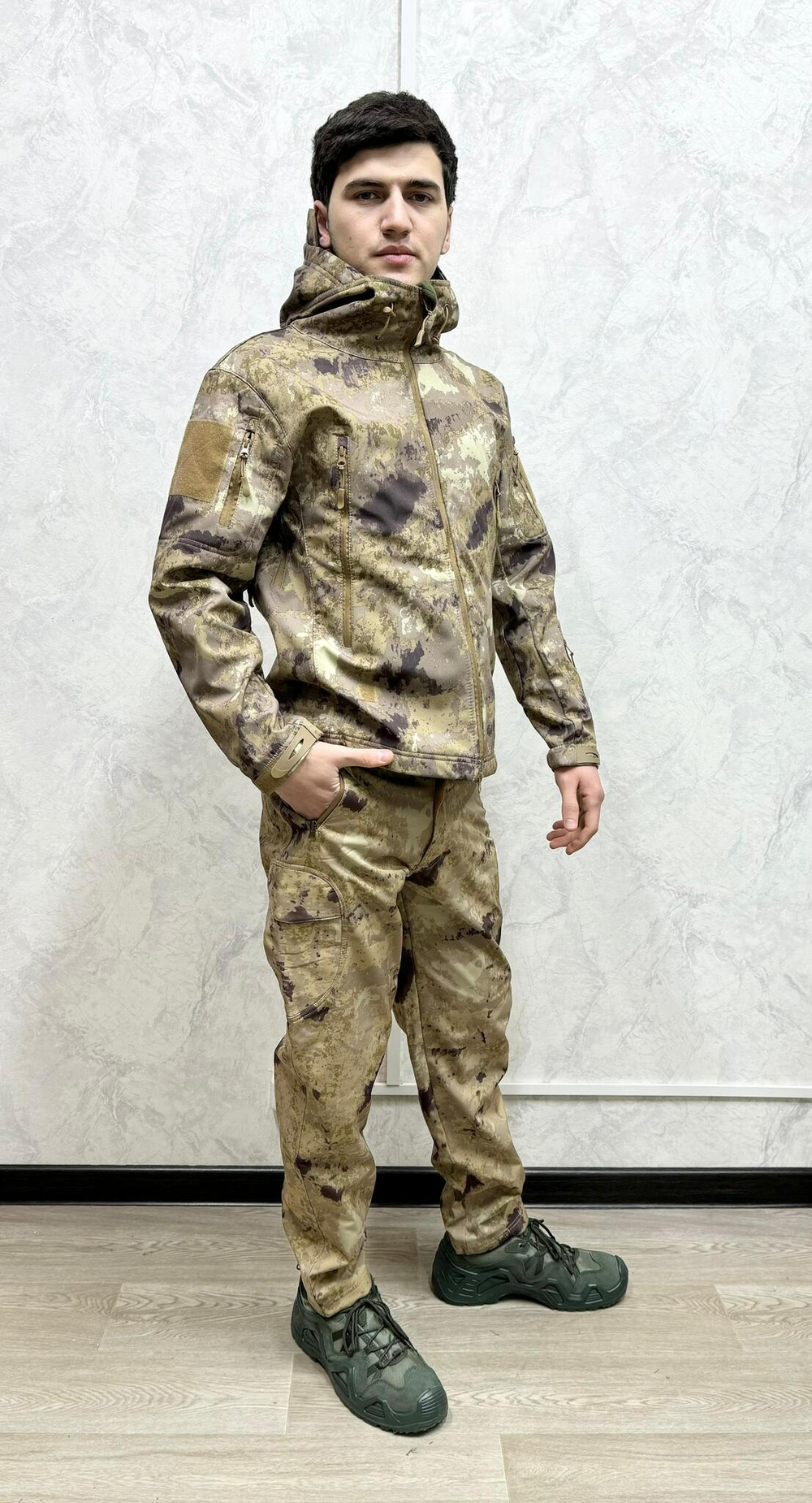 Тактический камуфляжный костюм softshell