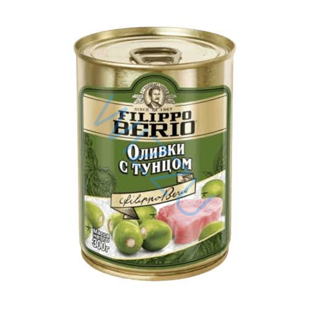 Оливки с тунцом, 300 Г, FILIPPO BERIO