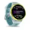 Умные часы Garmin Forerunner 570 - 47 мм Желтый алюминий с полупрозрачным белым/бирюзовым ремешком