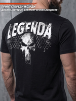 Футболка хлопковая LEGENDA Череп Каратель черный
