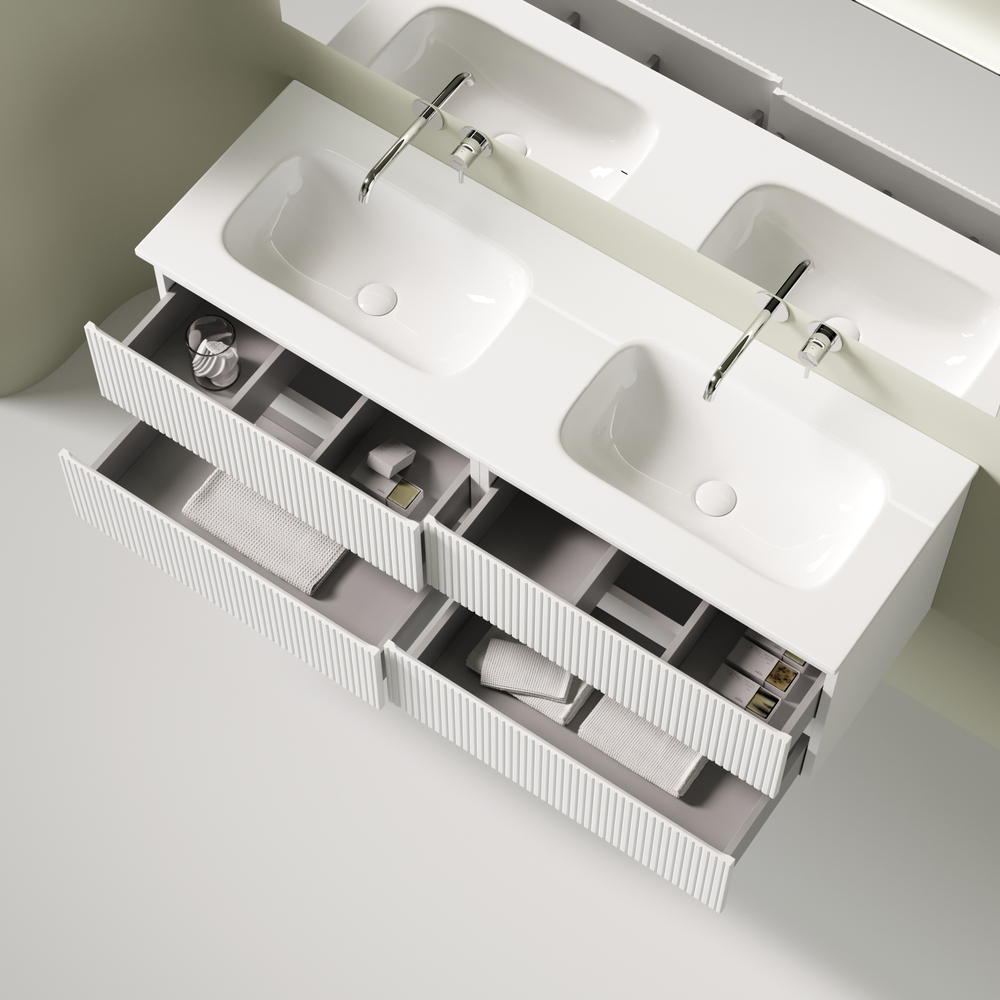 Тумба подвесная Sancos Snob T c двумя ящиками 690х445х500, Bianco, SNT70W, арт. SNT70W
