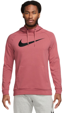 Мужская теннисная кофта Nike Dri-Fit Hoodie PO Swoosh - adobe/black