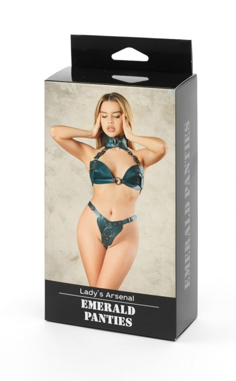 Изумрудные трусики с кольцом для страпона Ladys Arsenal