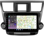 Магнитола для Toyota Highlander 2 2007-2013 XU40 (крутилки декоративные) - Kuberg QLed, Android 13, Быстрейшая, CarPlay, SIM-слот