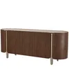 Комод Shelf 200х80 см, шпон ореха, белая керамика