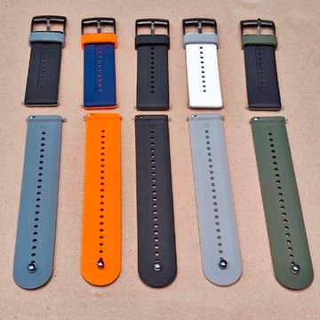 Ремешок 24 мм Elegant для Suunto 9 Baro, Suunto 7, Suunto Spartan Sport силиконовый (Черный/болотный)