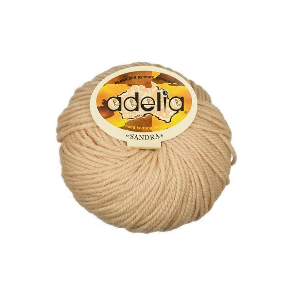 Пряжа Adelia Sandra / уп.10 мот. по 50г, 90м, 03 бежевый