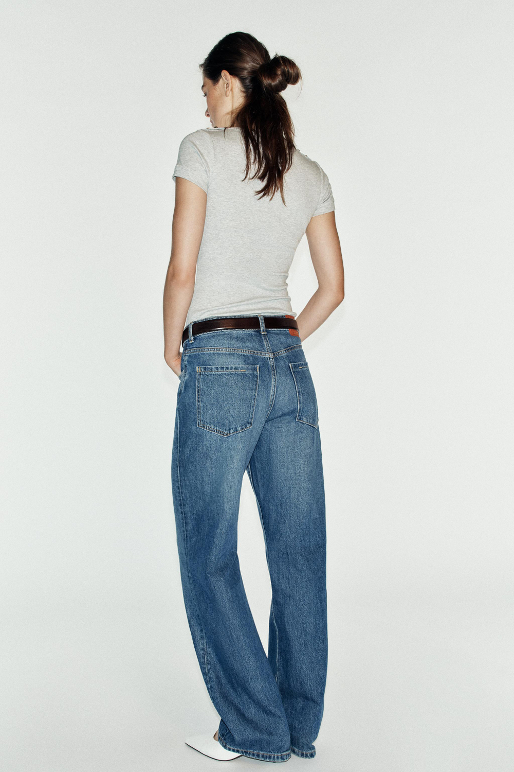 ФУТБОЛКА В РУБЧИК С ПУГОВИЦАМИ — ZARA
