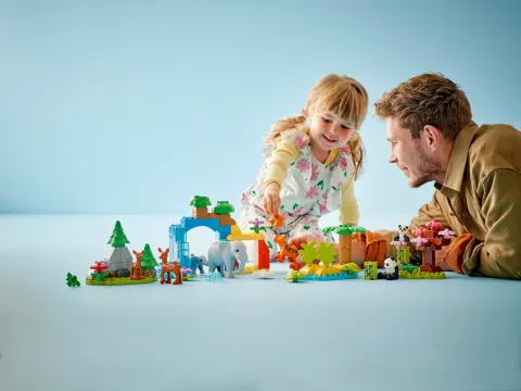 Конструктор LEGO Duplo 10446 Семейства диких животных 3в1
