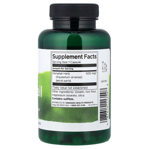 Swanson Vitamins, Хвощ, 500 мг, 90 капсул