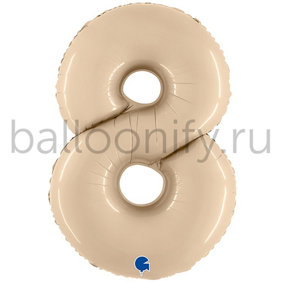 Шар ЦИФРА 8 Сатин Cream 40" 102 см
