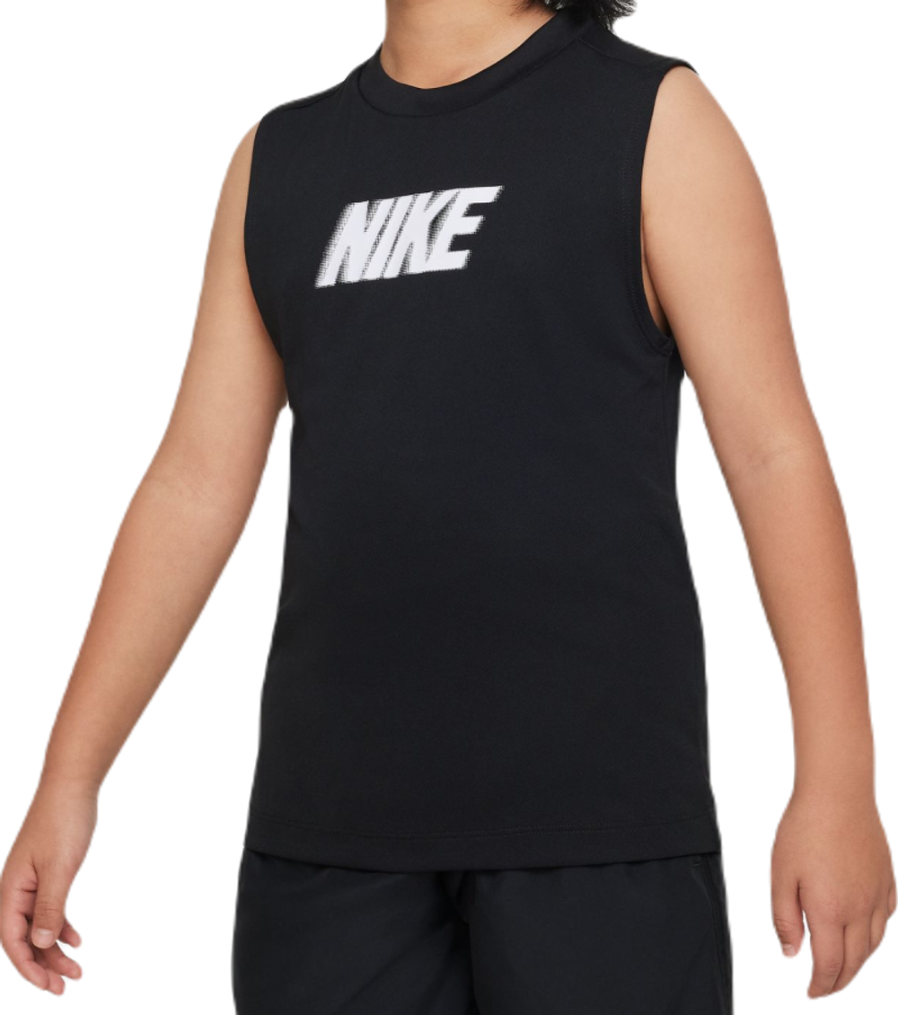 Футболка для мальчика теннисная Nike Dri-Fit Multi+ Sleeveless Training Top - черный