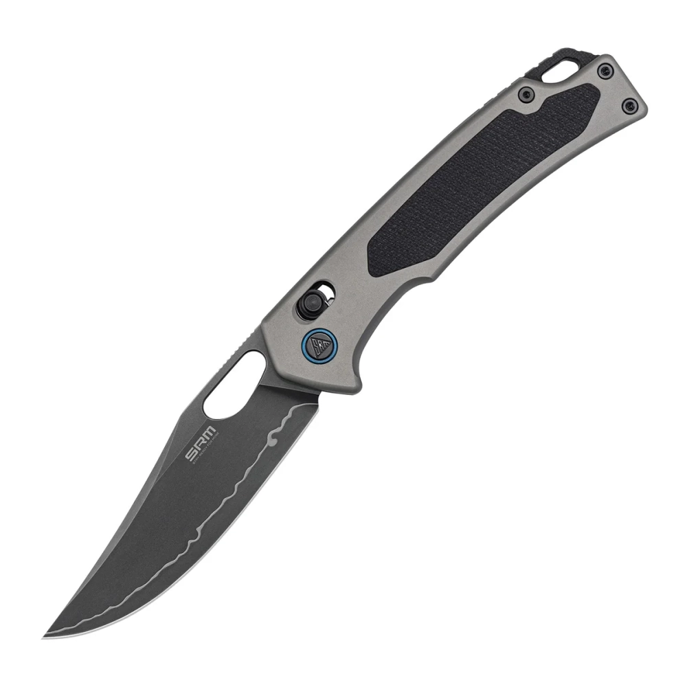 Нож складной SRM 9203-AK2 Retriever Black (140Cr Laminated, Grey Aluminum/Black G10)