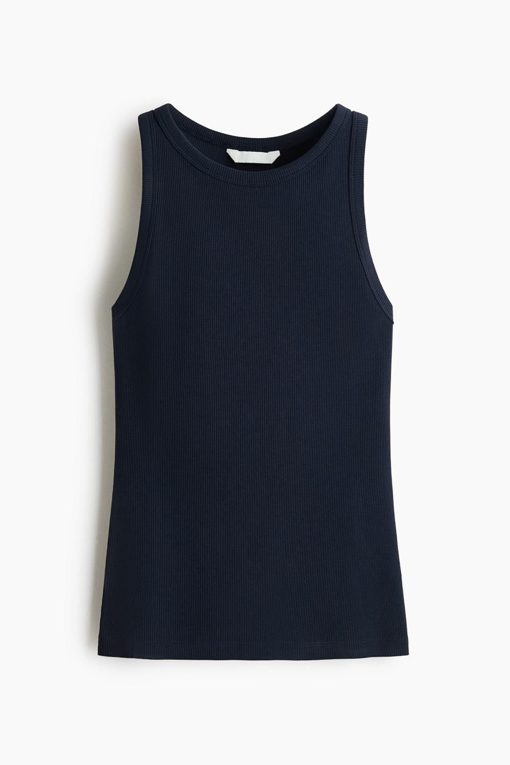 Хлопковый топ в рубчик без рукавов - H&M