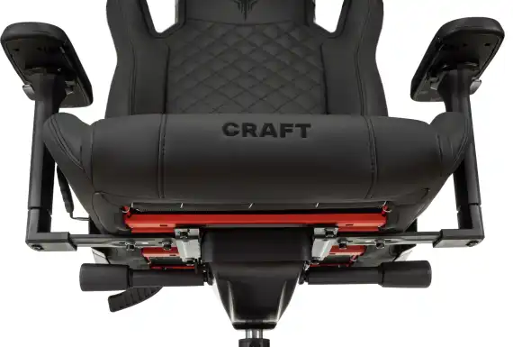 Кресло игровое Knight Craft черный экокожа с подголов. крестов. металл