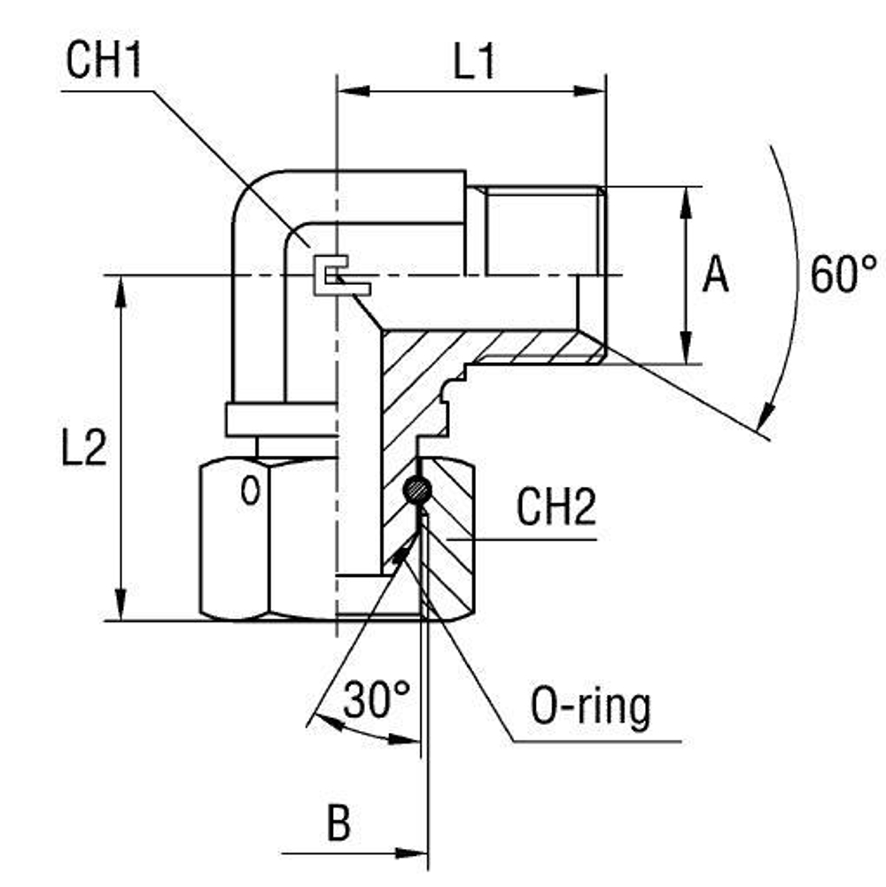 Соединение PFN90 BSP 5/8 - BSP 5/8
