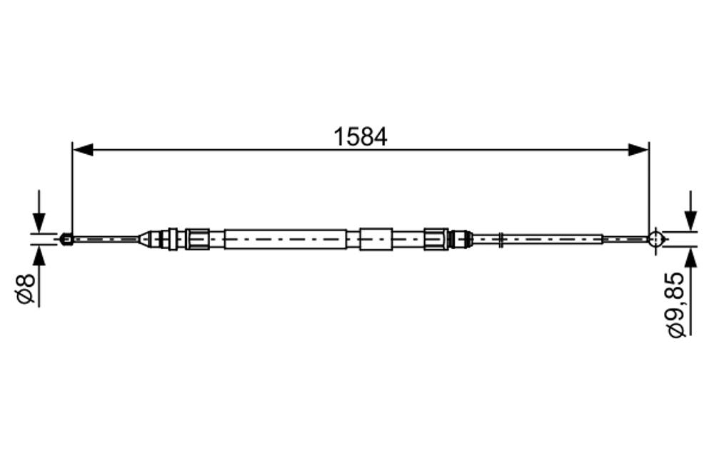 BOSCH - 1987482491-BOC - Cable Pull, parking brake