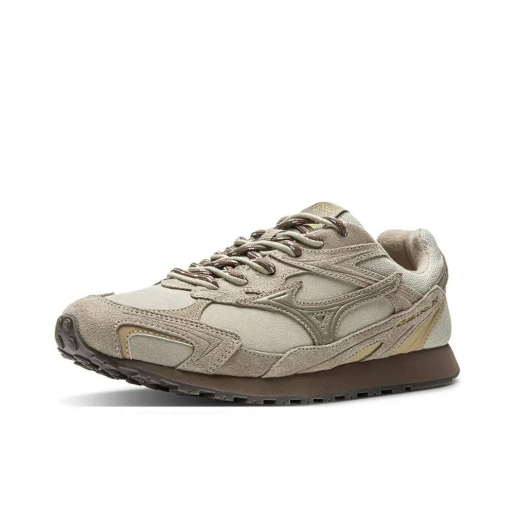 alt="Кроссовки Mizuno LG 60S 2K арт. D1H242107 бежево-коричневая расцветка вид спереди"