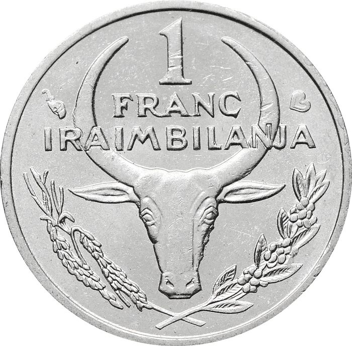 1 франк 2002 Мадагаскар