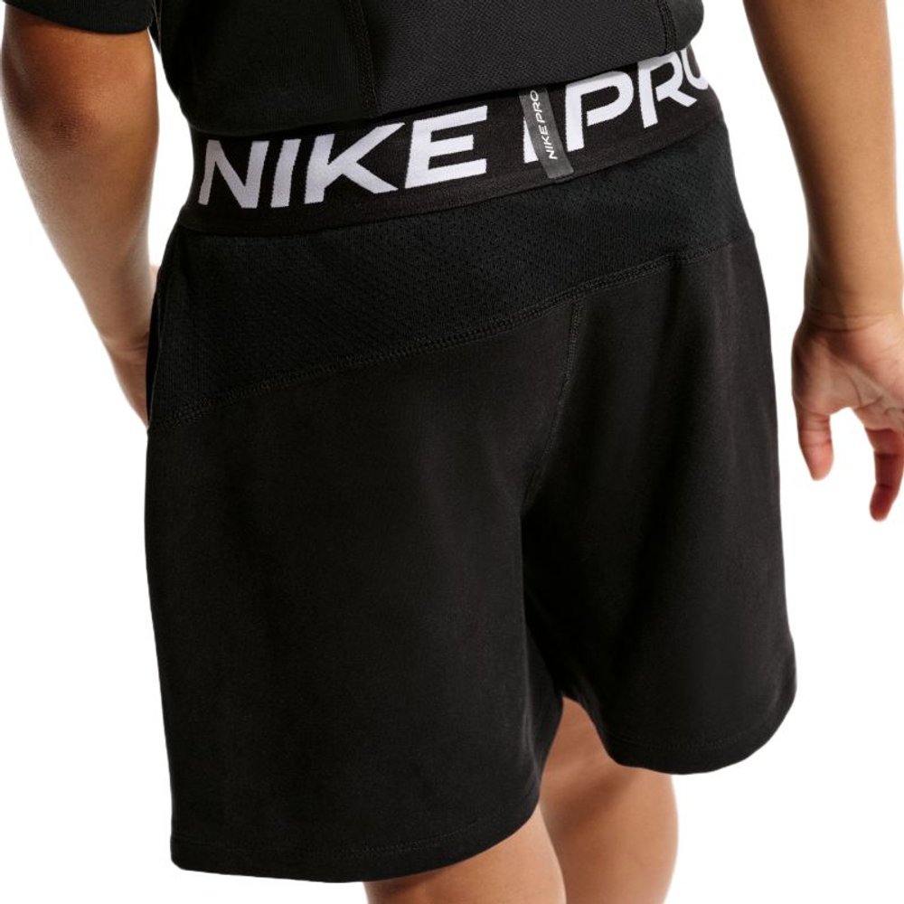 Детские теннисные шорты Nike Kids Pro Dri-Fit Fleece - black/white/white